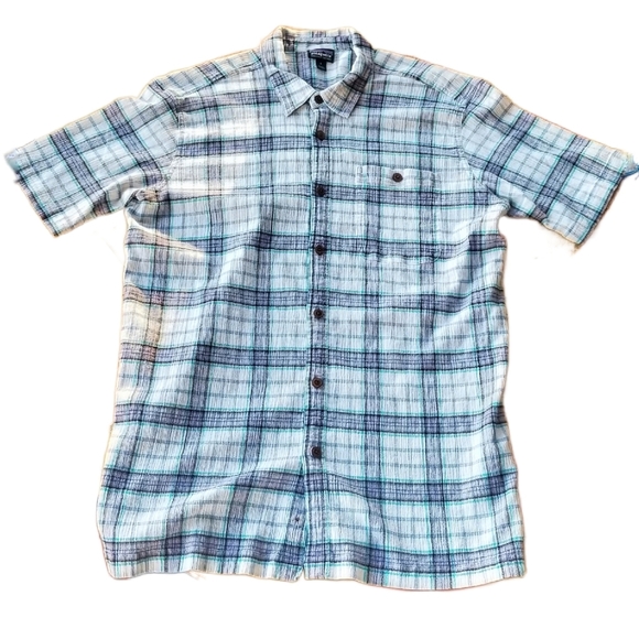 Patagonia Other - Patagonia / Men's A/C Shortsleeve Button Down / L / White, Blue, Purple ~ NWOT